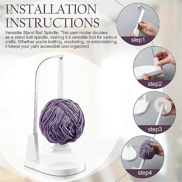 Magnetisk Pendel Garn Holder Sæt Garn Feeder Holder til Strikning og Hækling Wool Genie String Holder Dispenser