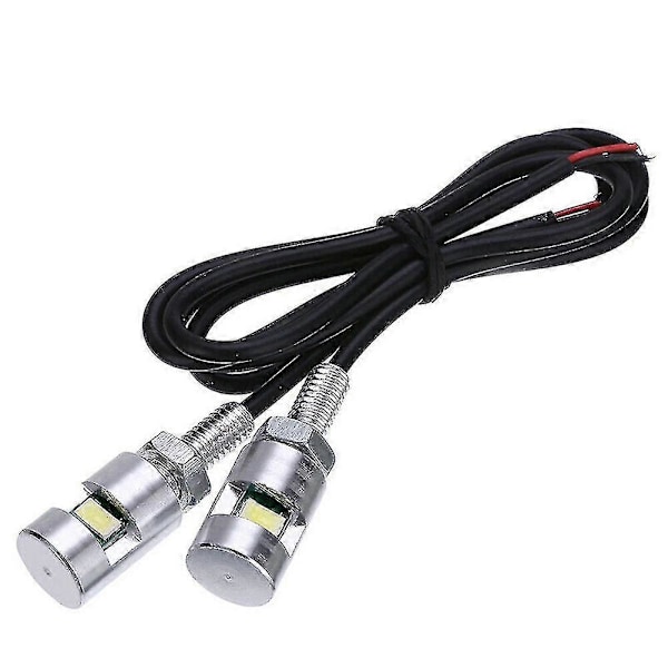 4x Krom 5630 Motorcykel Skruebolt Lampe Bil Universal Nummerpladelys 12v