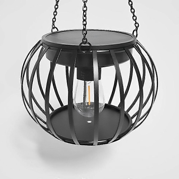 2-pack Utomhus Solcellsdrivna Hängande Lampor Pumpa Dekorativ Lykta