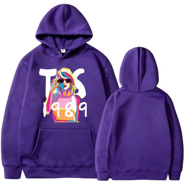 Taylor Swift the eras tour Taylor perifera hoodies vår och höst herr- och damtröjor purple XXXL