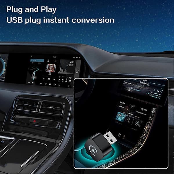 Smart Carplays Box USB Plug Play USB-forbindelse for problemfri køreoplevelse Black