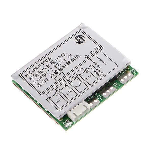 4S 100A med balans 3.2V LiFePo4 LiFe 18650 Battericell PCB BMS för skydd