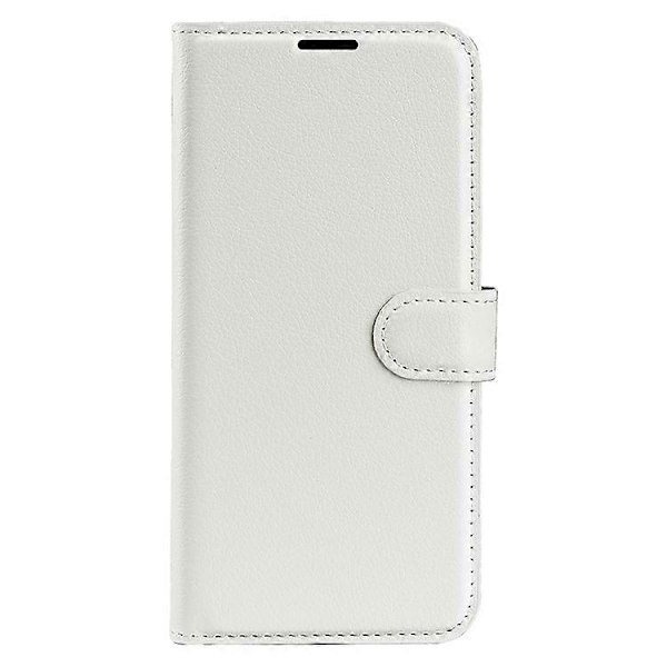Kompatibelt Skal för Samsung Galaxy S25+ Litchi Textur Stötsäkert Läder Plånboksfodral White