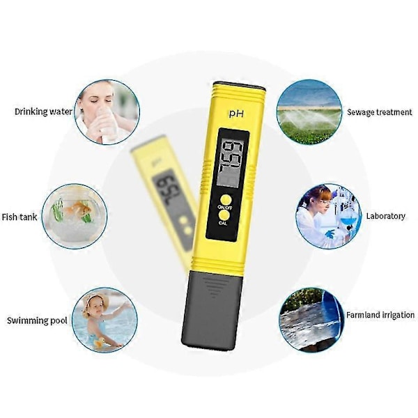 Digital PH-mätare Hög Precision LCD Akvarium Vatten Syra PH-testare Poolanalysator