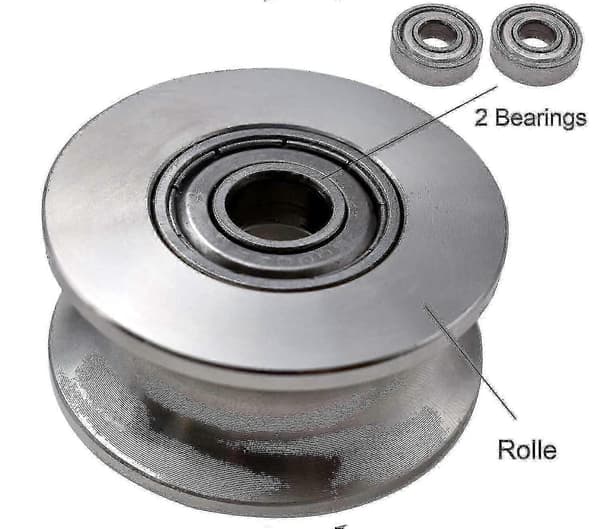 Lyftblock 500kg med 2 Lager, Trissa för Kabel, 48mm Trissa Hs
