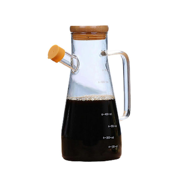 Transparent oliedispenserflaske olivenoliedispenserflaske lækagesikkert glas