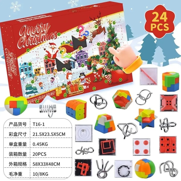 24 dagars jul adventskalender Billeksaker Engineering Brandbil Bilkarta Mattleksaker Nedräkningskalender XMAS presentförpackning för barn style 6