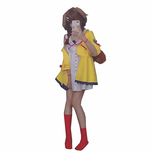Vtuber Inugami Korone Cosplay-asu Naisten Söpöt univormut Halloween Carnival Youtuber -puku Tyylikkäät Anime-asut mittatilaustyönä female M