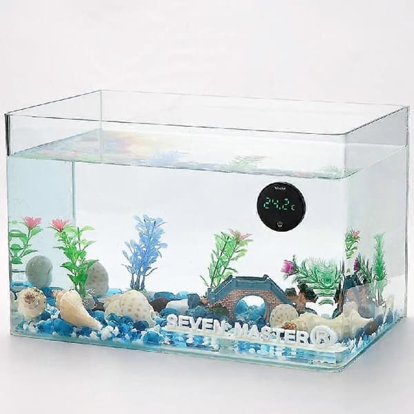 Uppladdningsbar akvarium digital display elektronisk termometer akvarietermometer termograf exakt termometer