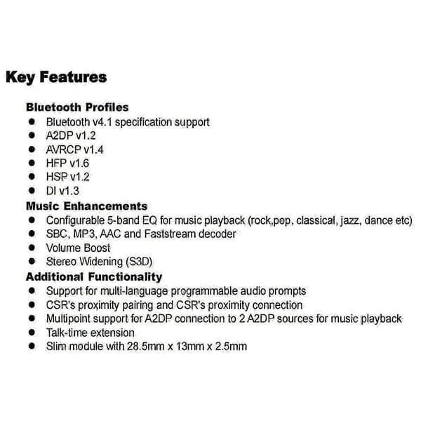 BTM835 Bluetooth Audio Modul Støtte A2DP AVRCP HFP AAC CSR8635 Chip Stereo Bluetooth Modul