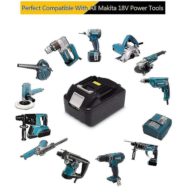 18v 4.0ah Reservbatteri med 3a Laddare Ersättning för Makita Dmr110 Dmr112 Dmr115 Dmr107 Dmr108 Dmr114 Dmr100 Dmr106 Dmr102 Dmr104 Dmr101 Dmr103b Batteri