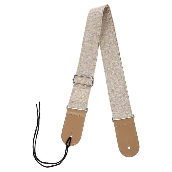 Elektriska Gitarrband Praktisk Gitarr Axelrem Ukulele Performance Beige Läder 145X5X0.5CM 1-pack