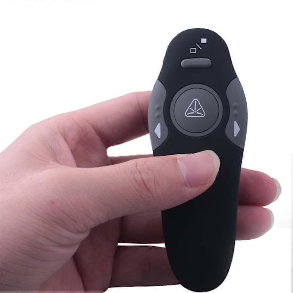 Presentasjonsfjernkontroll, 2,4 GHz, USB, Trådløs, Svart