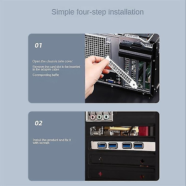 19/20pin till USB3.0 Adapterkabel 5gbps 20p till USB3.0 4-port Bakre Bländarkabel Moderkorts Konvertering