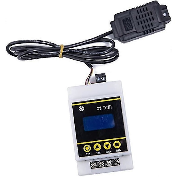 10A LCD Skinne Digital Display Termostat Temperatur Fugtighedsregulator med Sensor Dobbelt Kanal Relæmodul
