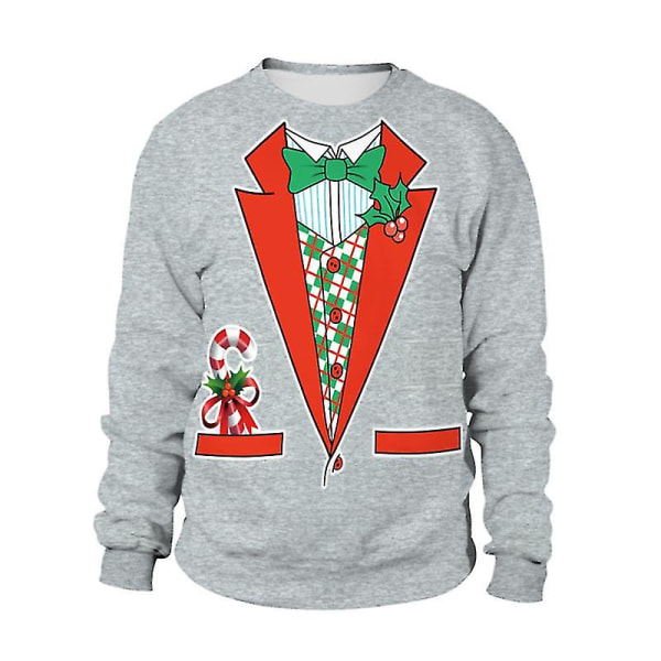 Jul Xmas Män Dam Sweatshirt 3d Print Vinter Pullover Jumper Toppar G Style L