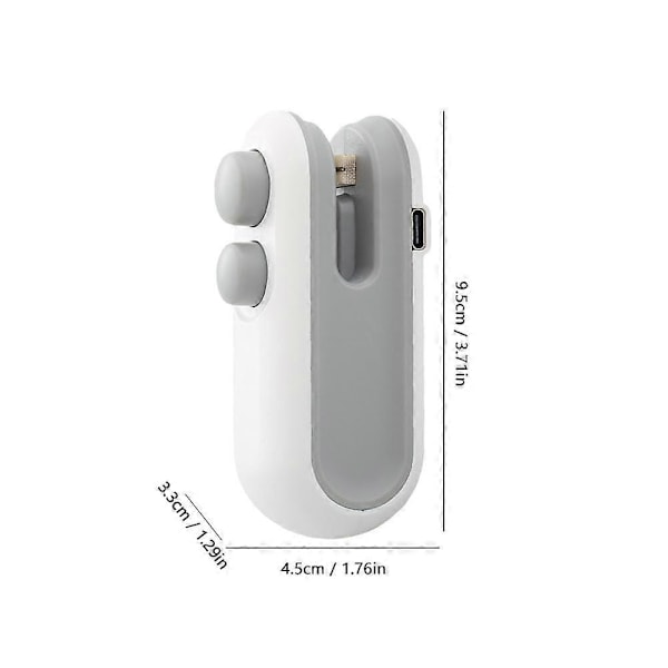 Mini 2-i-1 Genopladelig Magnetisk Snackforsegler Husholdnings Mini Forseglingsmaskine
