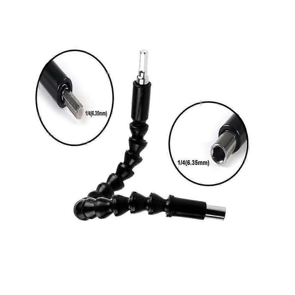 295mm Fleksibel Forlengelse Forbedret Myk Drill Elektrisk Skrutrekker Bitsett med 10 Hex Bits og Bits (5mm - 13mm)