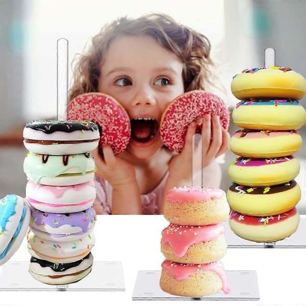 4 STK. Donutstativ for julebryllup bursdagsfest godbitutstilling hjørne