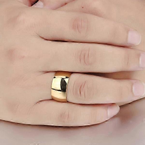 Herre Dame Koncis Titanium Stål Bånd Ring Bryllup Forlovelse Elsker Smykker