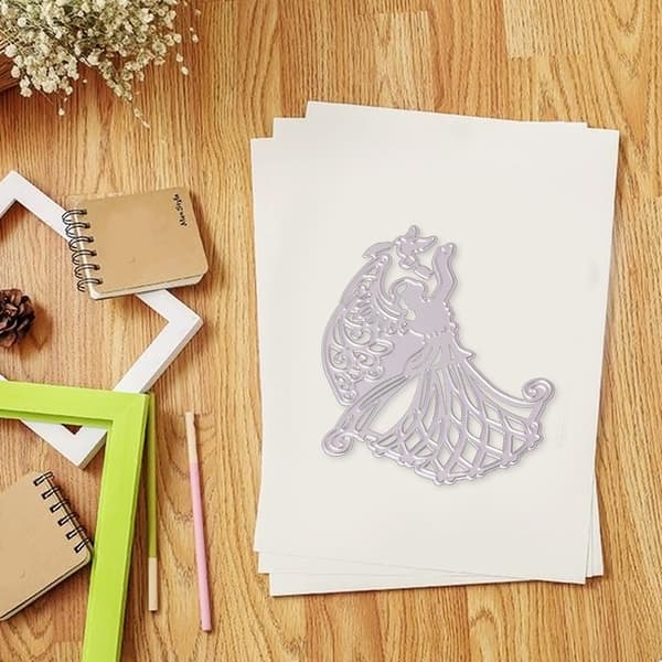 Dansande Flicka Skärmallar Stämplar Präglingsmall För DIY Scrapbook Kort