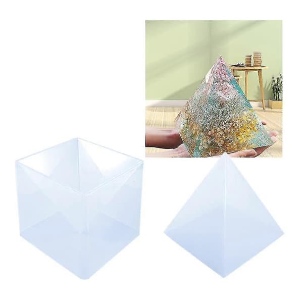 DIY Stor Pyramide Silikoneform Håndværk Klar Epoxyharpiks Støbeform-Yvan
