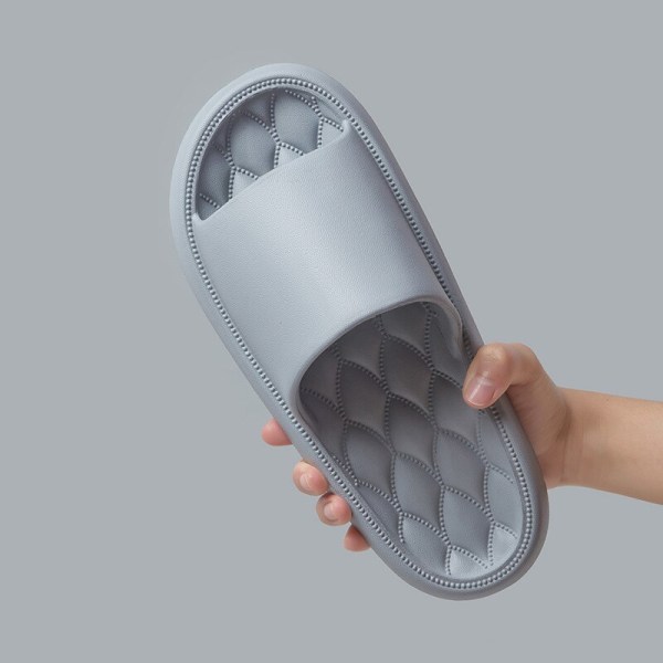 Hem Tofflor Sommar Kvinnor Män Tjock plattform Halkfri Tysta sandaler Mode Mjuksulor Par Flip-flops Dam utomhusskor Gray-A 44-45(27-27.5cm)
