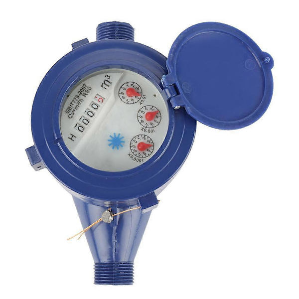 Vandmåler, Plast, 15 mm, Blå