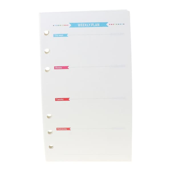 A6 Løsblad Planlegger Innleggspapir for A6 Perm Løsblad Journal Notisblokk
