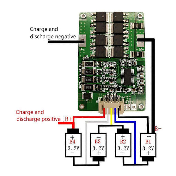 4S 12.8V Batteri Aktiv Equalizer BMS Balancer Lithium Batteri Balancer