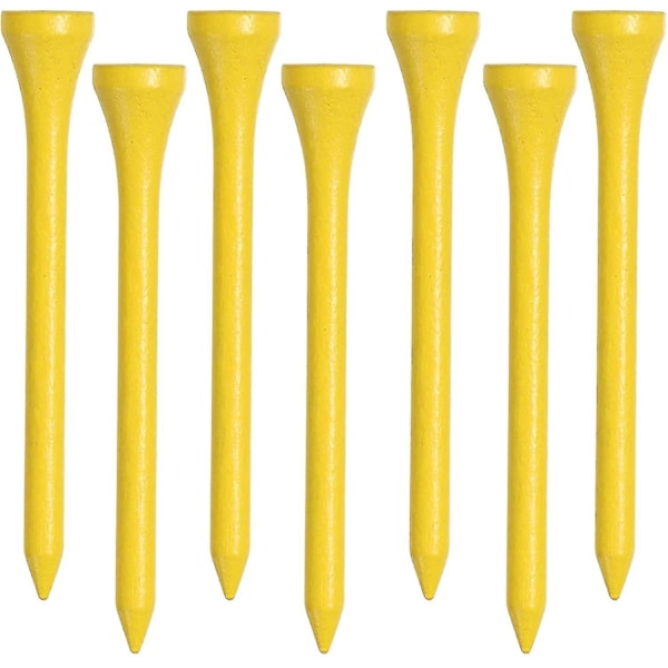 Piao Golf Tees, 2 3/4 tommer, 70 stk., Professionelle Deluxe Golf Tees i Træ, Naturlige Hårdttræs Golf Tees