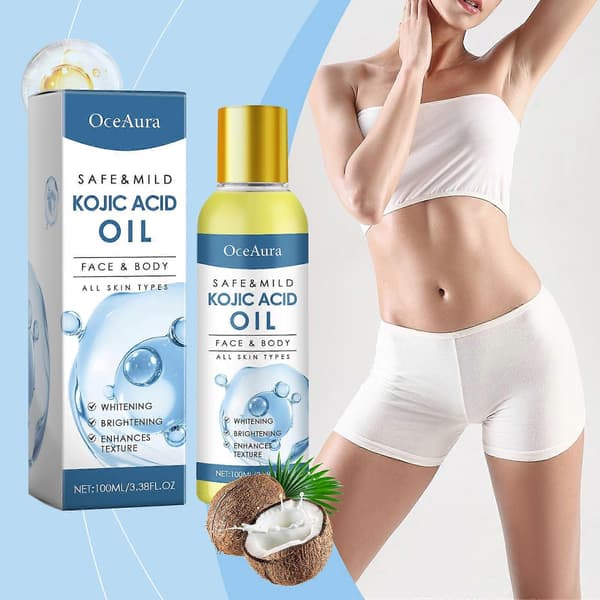 Kojic Acid Olje Ansikts- og Kroppsbehandling for Lysning og Hvitgjøring 2pcs