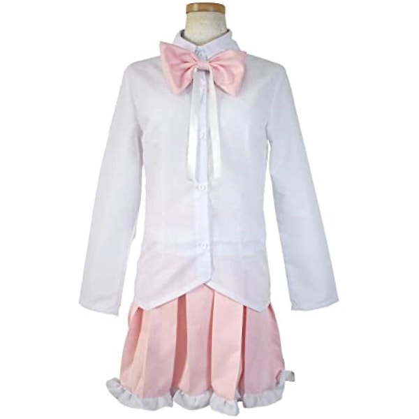 Anime Danganronpa 2 Monomi Cosplay koulupuku Hiyoko Saionji Söpö Pinkki Kani Puvut Merimies puku Xs Oneset 3XL