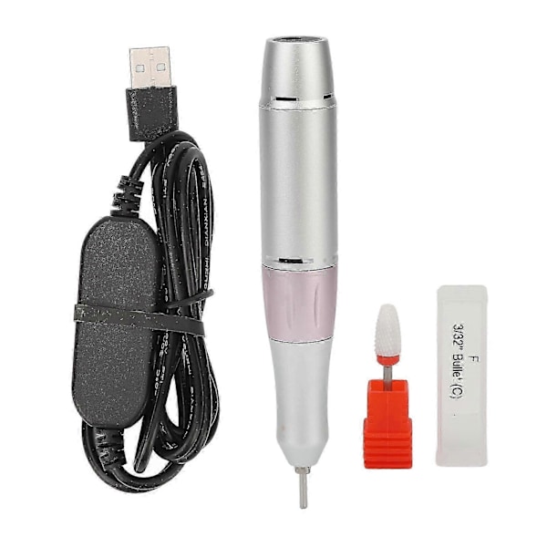 Neglefil Håndtag USB Interface Polerings Udskiftning 30000 RPM Elektrisk Neglefil Håndtag