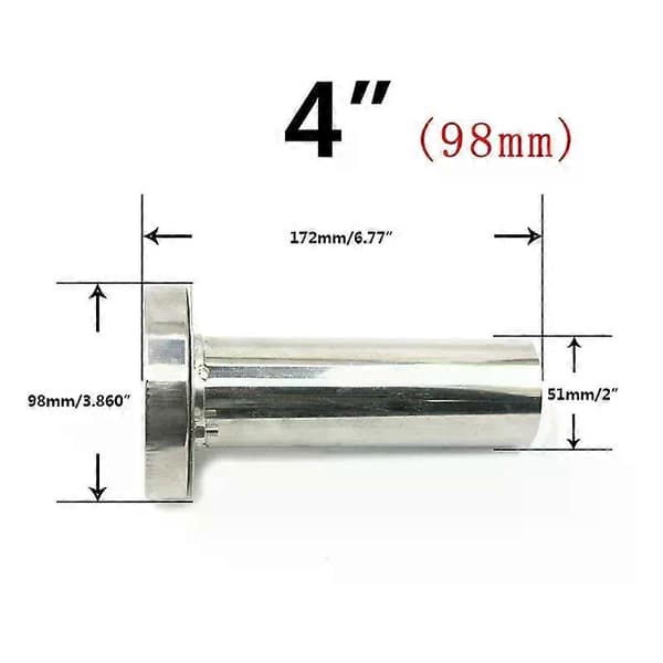 Universal Justerbar 85mm 35 /98mm 4 /110mm 45 Bil Rustfritt Krom Eksos Lyddemper