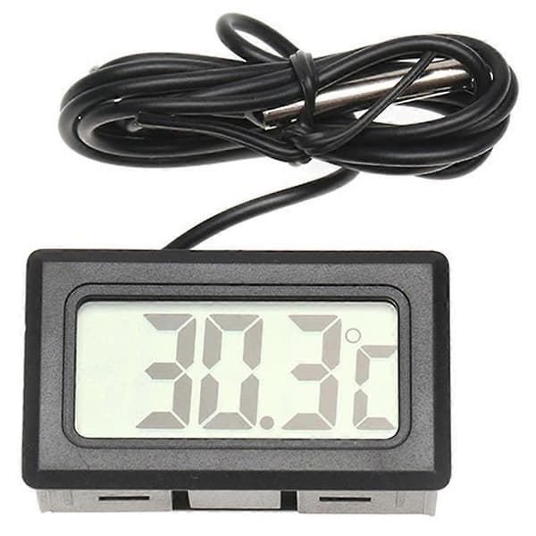 Bil Interiør Termometer Digital LCD Display Akvarium Temperaturmåler Værktøj