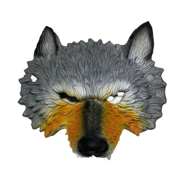 Julkarnevalsfest Djurmask Älg Big Bad Wolf Kanin Halvt ansikte Makeup Katt Hundmask Cosplay Mascara Latexmask Elk