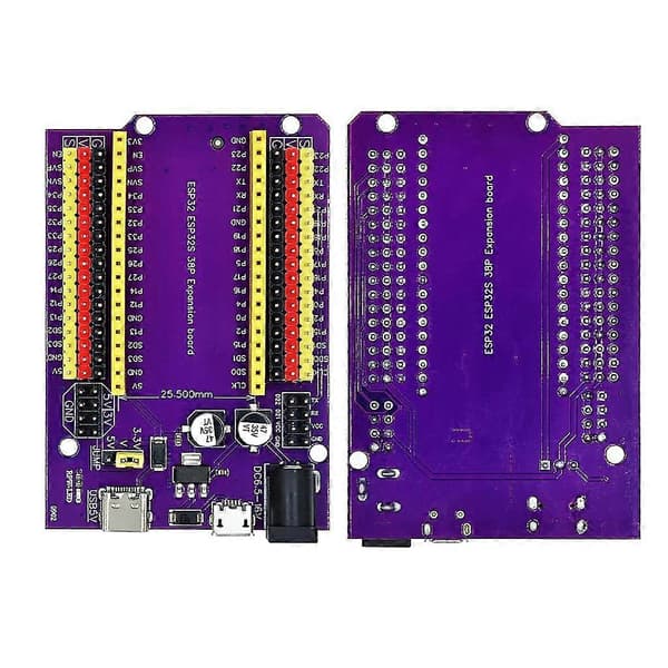 Opgraderet ESP32 38P Udviklingskort ESP32-DevKitC-32 ESP-WROOM-32 Udvidelseskort