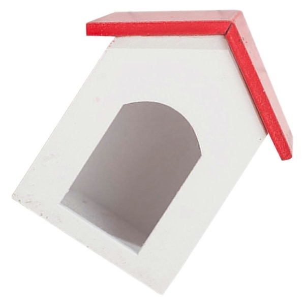 Miniatyr Modell Möbler Trä Röd Enkel Design Dockhus Scen 5.80X5.30X5.20CM 1Set