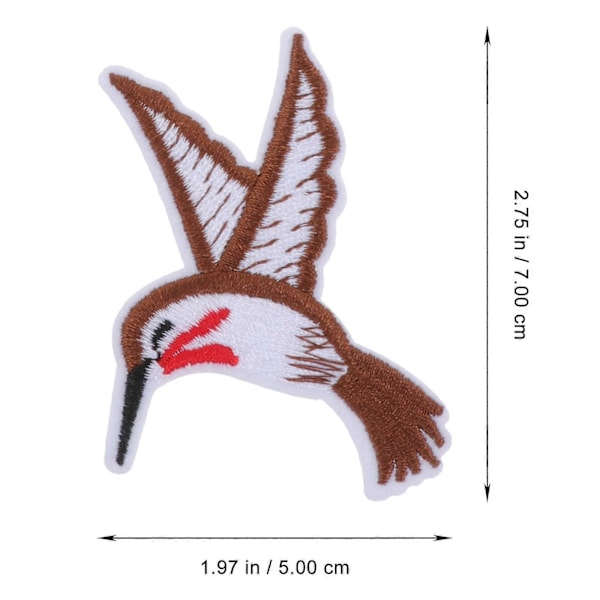 2 settiä/12 kpl Kolibri Kangas Applikointi Kirjonta Ompelumerkit Farkkuihin Laukkuja