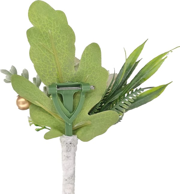 2 stk. Bryllupsknaphulsblomst Kunstige bryllupsblomster tilbehør guld