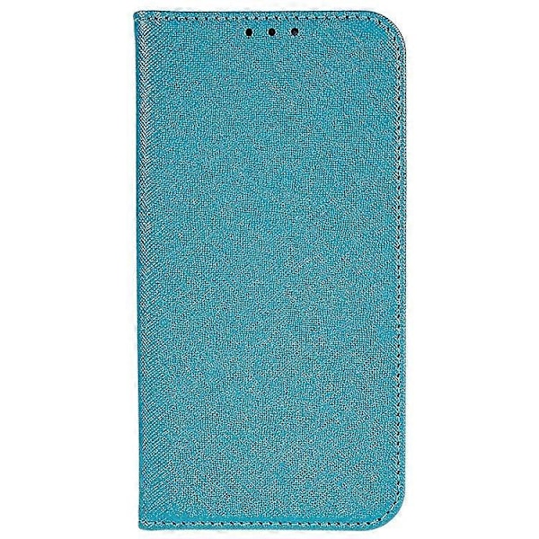 Mobilskal Kompatibelt För Nokia G60 5G, Stöttåligt Magnetiskt Självstängande PU Läder Korsstruktur Ställ Flipfodral Azure