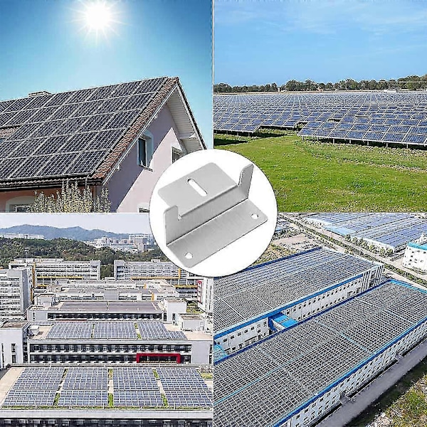 2 Pakke Solcellepanel Monterings Z-formet Klem System, Caravan, Båt, Bil, Lastebil, Off-grid Takmontering (8 Braketter Totalt)