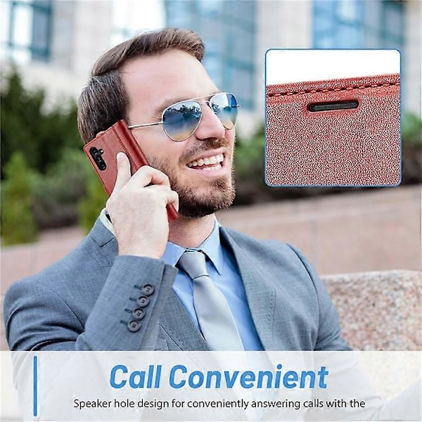 LC.IMEEKE Kompatibel med Samsung Galaxy A55 5G Etui Magnetisk PU Læder Cover med Hardware Logo Red