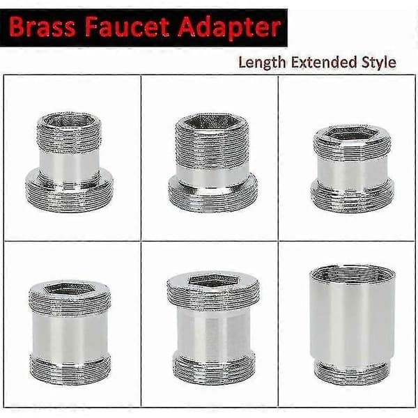 Pakke Messing Kranadapter 22mm Hann til Hann Kranlufter Kobling-ZZY