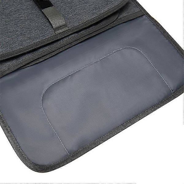 ZS0123 Portabel Vikbar Skötdyna Utomhus Blöjbytesdyna med Förvaringsfickor för Småbarn Spädbarn DarkGrey