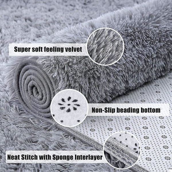 Tflycq Super Soft Fluffy Area -matto tekoturkista liukumaton lattiamatto olohuoneeseen