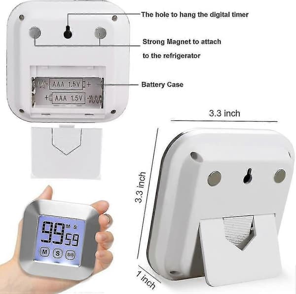 Køkken Timer Touch Screen Digital Madlavning