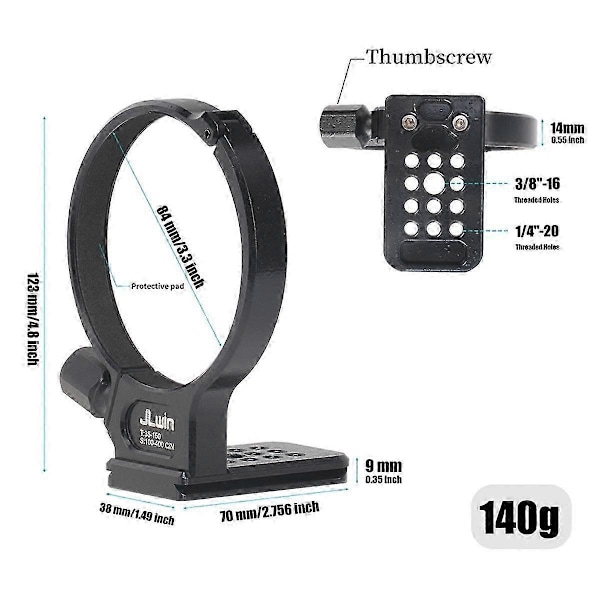 til Tenglong 35-150mm objektiv 100-400mm Multifunktionel Praktisk Bærbar Objektiv Stativring