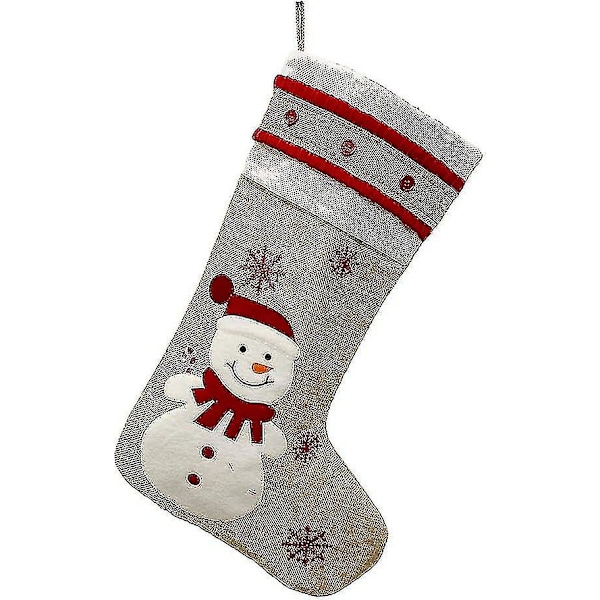 Julstrumpor, Presenter Och Hängande Strumpor För Julgran, Familj Och Trädgårdsdekoration (1st)